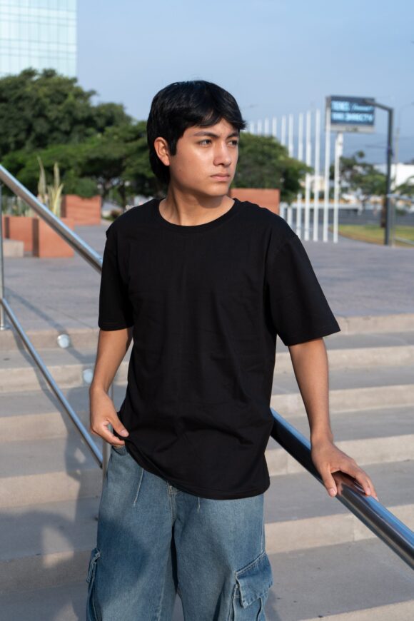 Polo Básico Hombre – Negro - Imagen 3