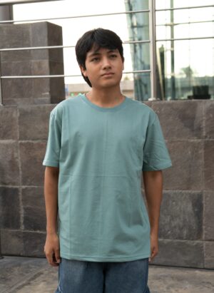 Polo Básico Hombre – Verde Cemento